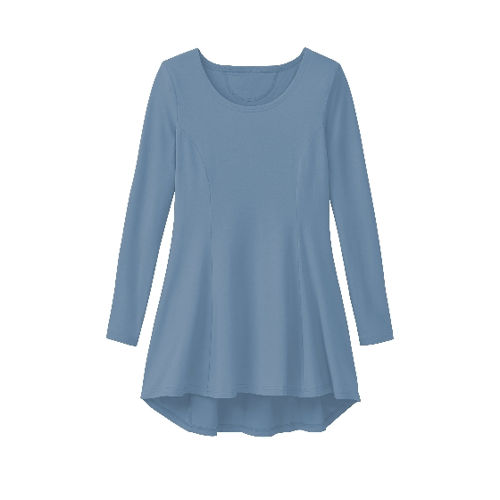 Bild von Elegante Jersey-Tunika mit Bogensaum aus Bio-Baumwolle
