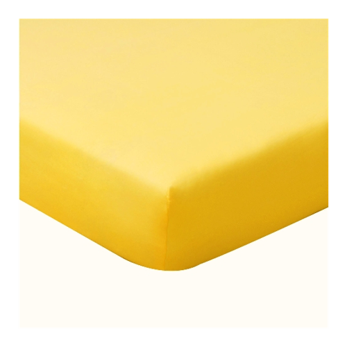 Bild von Jersey-Spannbetttuch in Gelb – 180 x 200 cm