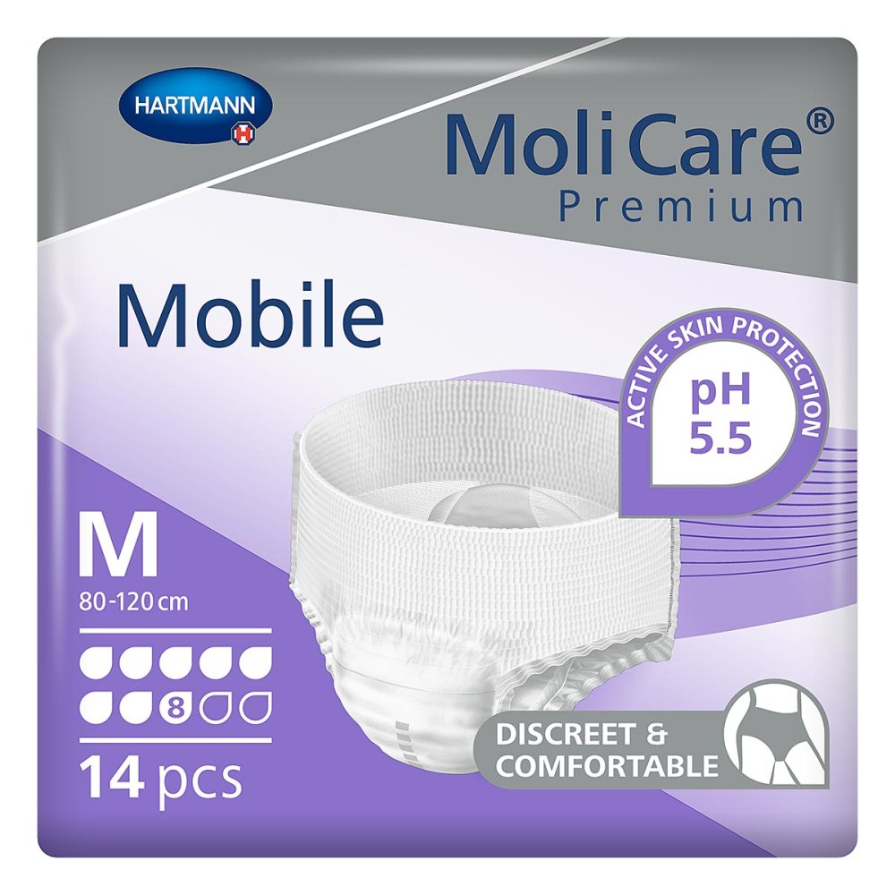Bild von PAUL HARTMANN AG Inkontinenzboxer MoliCare® Premium Mobile 8 Tropfen - M 1x14 Stück (14-St)