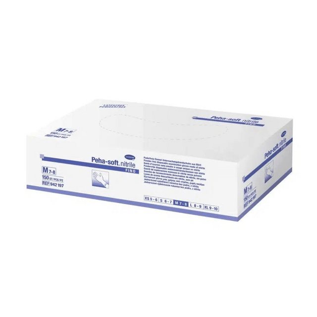 Bild von Hartmann Peha-soft® nitrile fino Einweghandschuhe, puderfrei; Kleidergröße S; blau; 150 Stück / Packung
