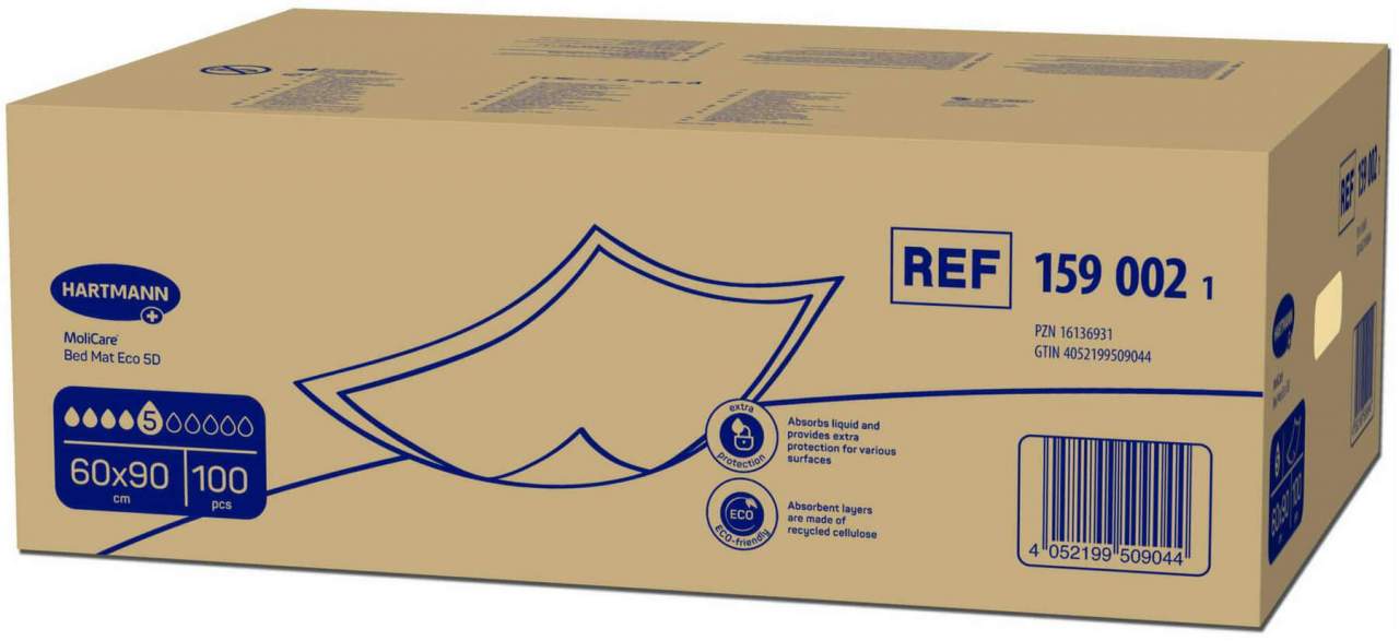 Bild von Inkontinenzauflage MoliCare® Bed Mat Eco 5 Tropfen - 60x90 cm 1x100 Stück PAUL HARTMANN AG
