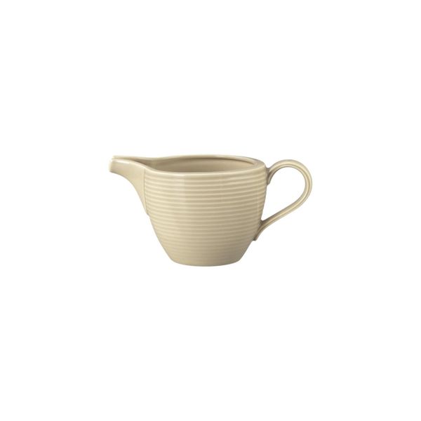 Bild von Seltmann Weiden Beat Color Glaze Milchkännchen, 290 ml, Gießer mit Rillen-Relief, Sahnekännchen aus Porzellan, Sandbeige
