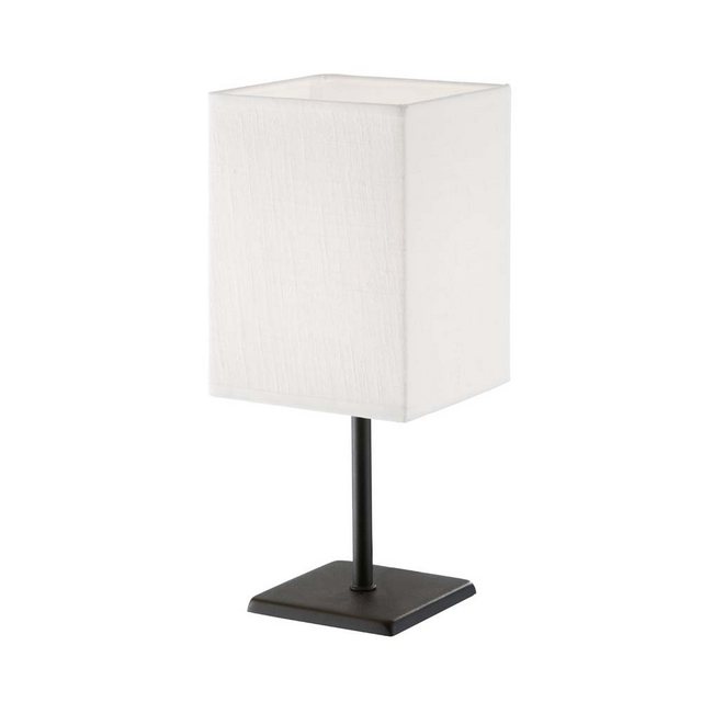 Bild von FISCHER & HONSEL Schreibtischlampe, Tischleuchte Schreibtischlampe Nachttischlampe Metall Weiß Schwarz H