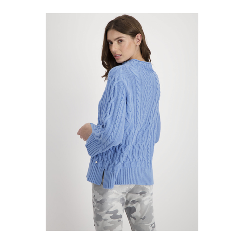 Bild von Eleganter Monari Stehkragenpullover mit Zopfmuster
