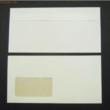 Bild von Blanke, Briefumschlag, Briefumschläge Munken Pure DIN C6/5 90g/qm HK Fenster VE=500 Stück gelblichweiss (C6/5, 500 x)
