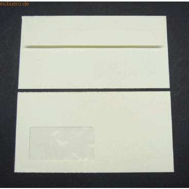 Bild von Blanke, Briefumschlag, Briefumschläge Conqueror Texture DINlang 120g/qm HK Fenster VE=500 Stück creme (110 x 220 mm, 500 x)