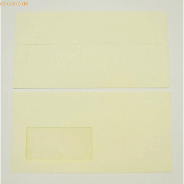 Bild von Blanke, Briefumschlag, Briefumschläge Conqueror Smooth Glatt DL 120g/qm HK Fenster VE=500 St. creme (110 x 220 mm, 500 x)
