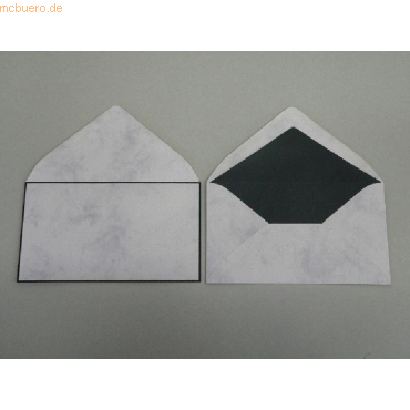Bild von Blanke Briefhüllen Briefumschlag Trauerumschläge 120x205mm 90g/qm gummiert VE=100 Stück marmor