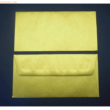 Bild von Blanke Briefhüllen Briefumschlag Briefumschläge DINlang 100g/qm gummiert VE=500 Stück gold