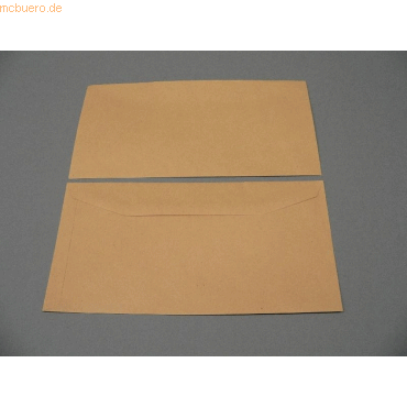 Bild von Blanke Briefhüllen Briefumschlag Kuvertierhüllen 121x235mm 80g/qm gummiert VE=1000 Stück braun