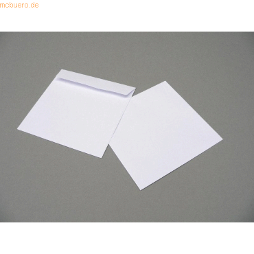 Bild von Blanke Briefhüllen Briefumschlag Briefumschläge 165x165mm 100g/qm gummiert VE=100 Stück weiß