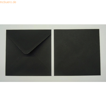 Bild von Blanke Briefhüllen Briefumschlag Briefumschläge 130x130mm 100g/qm gummiert VE=100 Stück schwarz