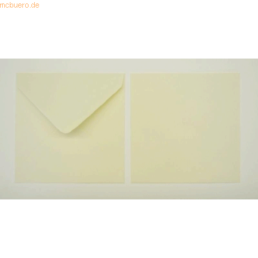 Bild von Blanke Briefhüllen Briefumschlag Briefumschläge 155x155mm 100g/qm gummiert VE=100 Stück ivory