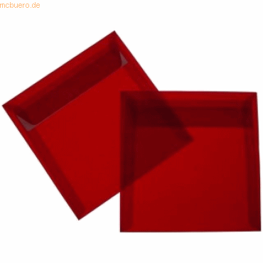 Bild von Blanke, Briefumschlag, Briefumschläge Offset transparent 170x170mm 100g/qm HK VE=100 Stück intensivrot (100 x)