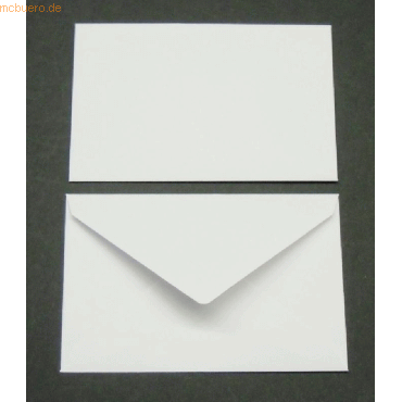 Bild von Blanke Briefhüllen Briefumschlag Briefumschläge 74x112mm 100g/qm gummiert VE=100 Stück weiß