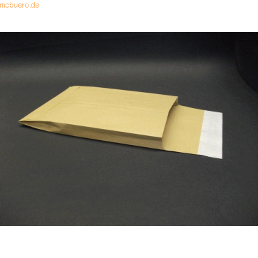 Bild von Blanke, Versandtasche + Luftpolstertasche, Faltentaschen 176x250x20mm B5 120g/qm haftklebend VE=250 St. braun (250 x)