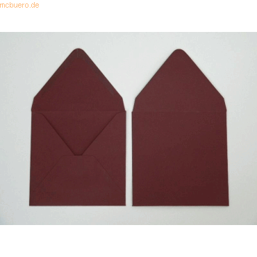 Bild von Blanke Briefhüllen Briefumschlag Briefumschläge 140x140mm 120g/qm gummiert VE=100 Stück weinrot
