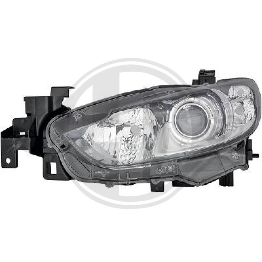 Bild von DIEDERICHS 5627081 Scheinwerfer Hauptscheinwerfer, Frontscheinwerfer links W5W, WY21W, H15, H11 ohne Stellmotor für LWR MAZDA: 6 Estate, 6 Saloon