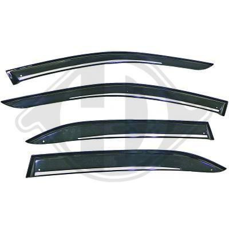 Bild von DIEDERICHS HD Tuning 1616120 Windabweiser rechts, links mit Zubehör verchromter Rand