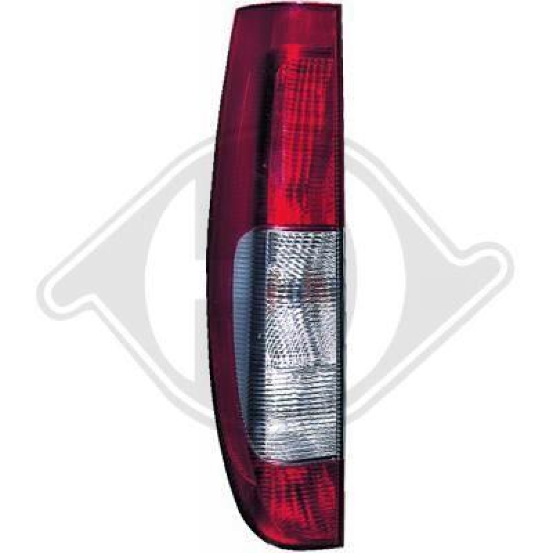 Bild von DIEDERICHS 1666093 Rückleuchte Heckleuchte, Rücklicht, Schlussleuchte links PY21W, P21W, P21/5W 12 Rot, glasklar mit Glühlampen mit Lampenträger