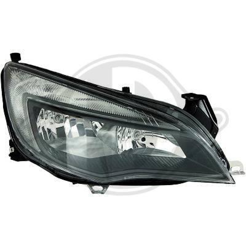 Bild von DIEDERICHS 1807287 Scheinwerfer Hauptscheinwerfer, Frontscheinwerfer links H7/H7 LED schwarz mit Tagfahrlicht mit Stellmotor für LWR
