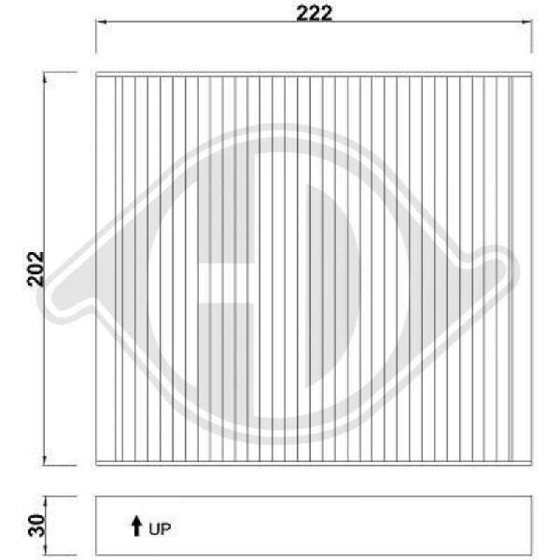 Bild von DIEDERICHS DCI1064 Innenraumfilter Filter, Innenraumluft, Pollenfilter, Mikrofilter Aktivkohlefilter 222 200 30 Climate LEXUS: IS 3