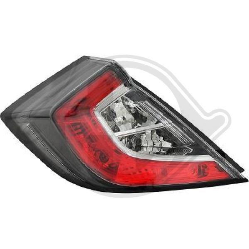 Bild von DIEDERICHS 5250291 Rückleuchte Heckleuchte, Rücklicht, Schlussleuchte links äusserer Teil LED HONDA: CIVIC 10