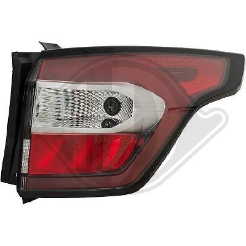 Bild von DIEDERICHS 1471290 Rückleuchte Heckleuchte, Rücklicht, Schlussleuchte rechts äusserer Teil LED schwarz mit Lampenträger FORD: KUGA 2