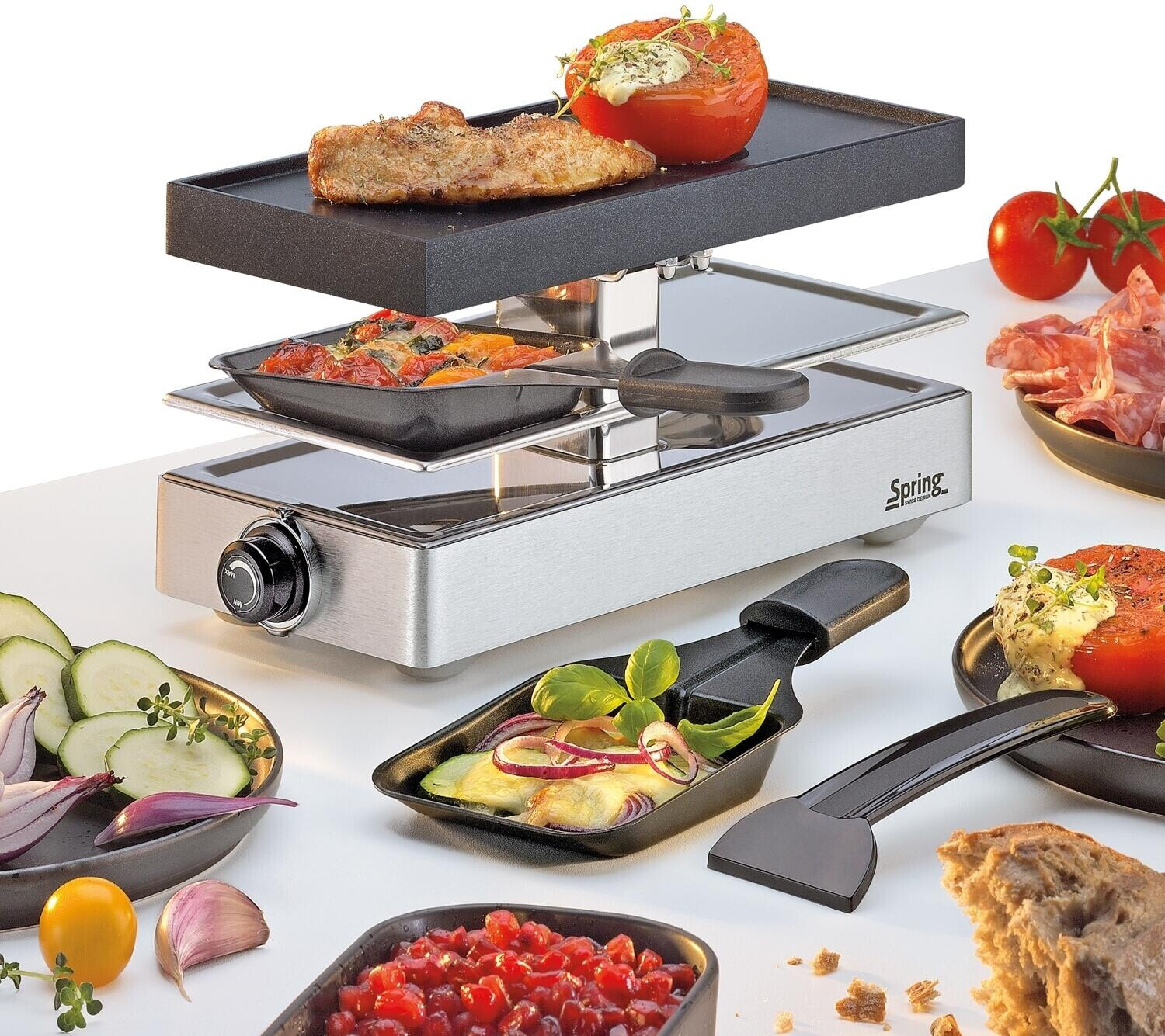 Bild von Spring Raclette für 2 26x11x13 cm Classic silber