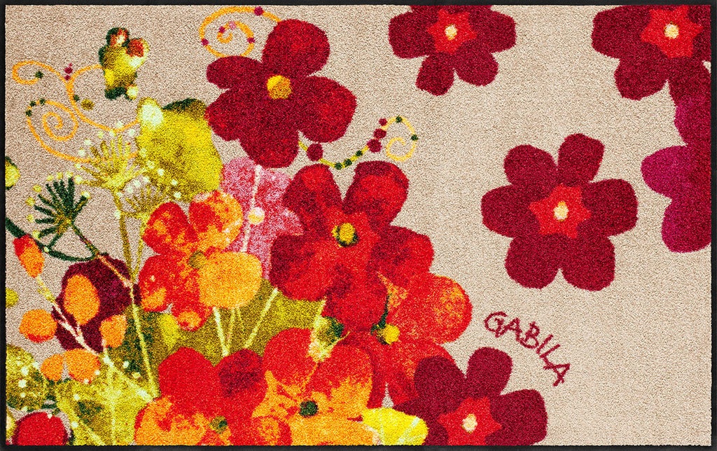 Bild von Rosina Wachtmeister Fußmatte Lifestyle Maggio 50x75 cm Eingangs-Matte waschbar bunt Blumen Fussabtreter