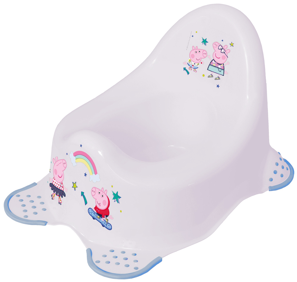 Bild von keeeper kids Babytopf adam Peppa Pig, nordic-white mit Aufdruck, mit gummeirten Füßen, aus PP - 1 Stück (1867051919400)