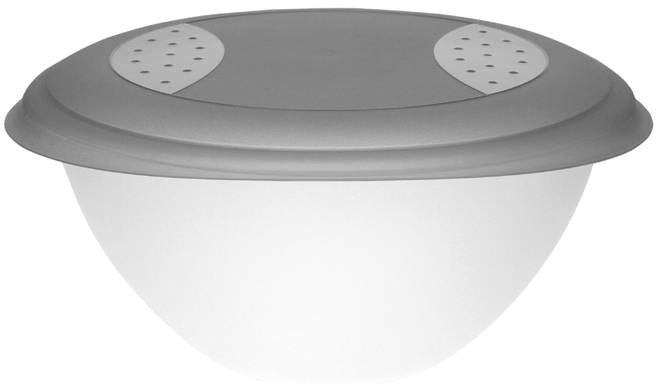 Bild von keeeper Salatschale sandra, mit Deckel, 6,0 Liter, grau Farbe: crystal-grey-transparent, Material: PP, - 1 Stück (1066082700000)