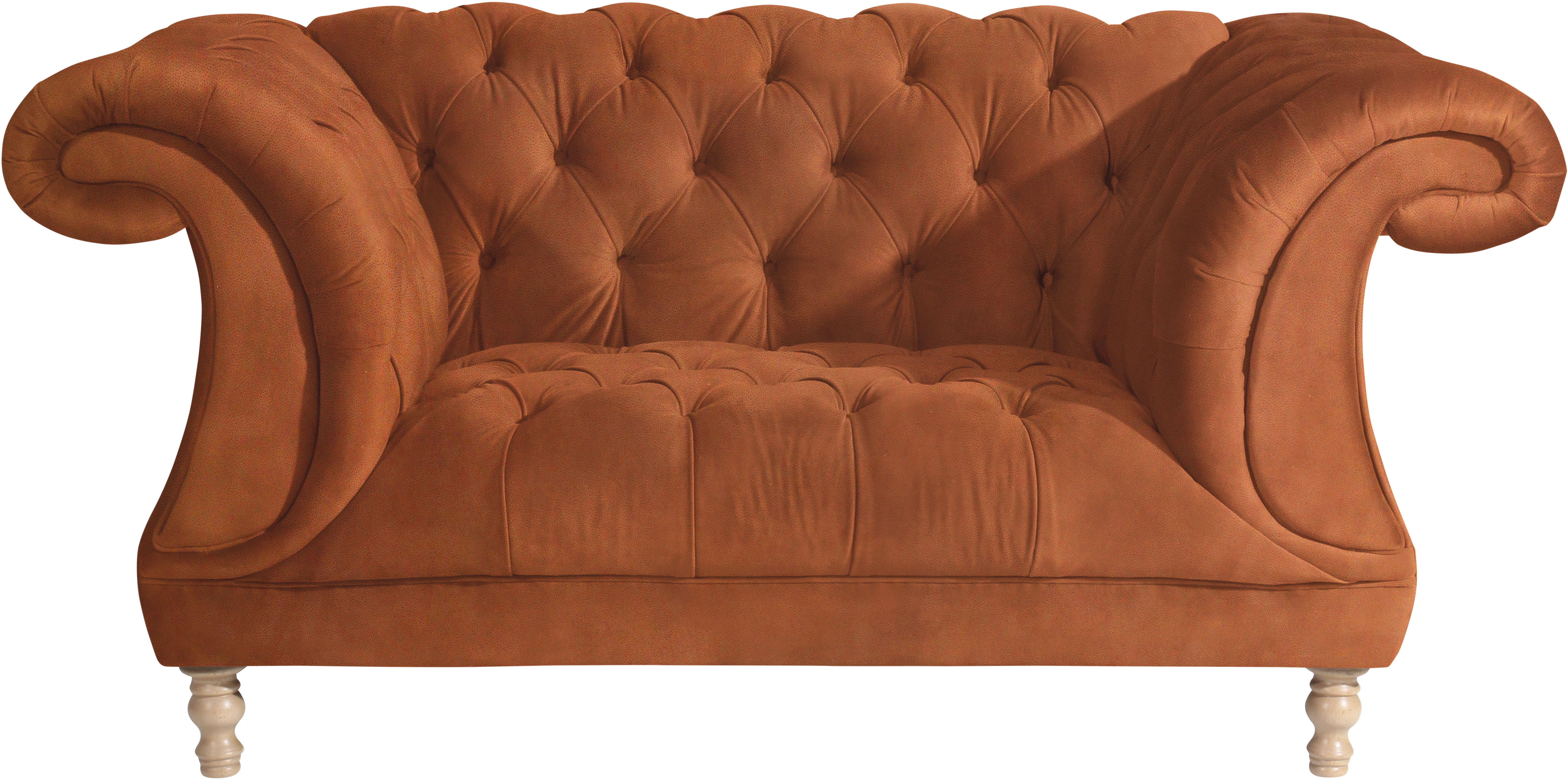 Bild von Max Winzer® Loveseat »Isabelle, Loungesessel«, mit Knopfheftung & gedrechselten Füßen in Buche natur, Breite 167 cm