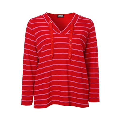 Bild von Sportives Sweatshirt mit gestreiftem Allover-Muster