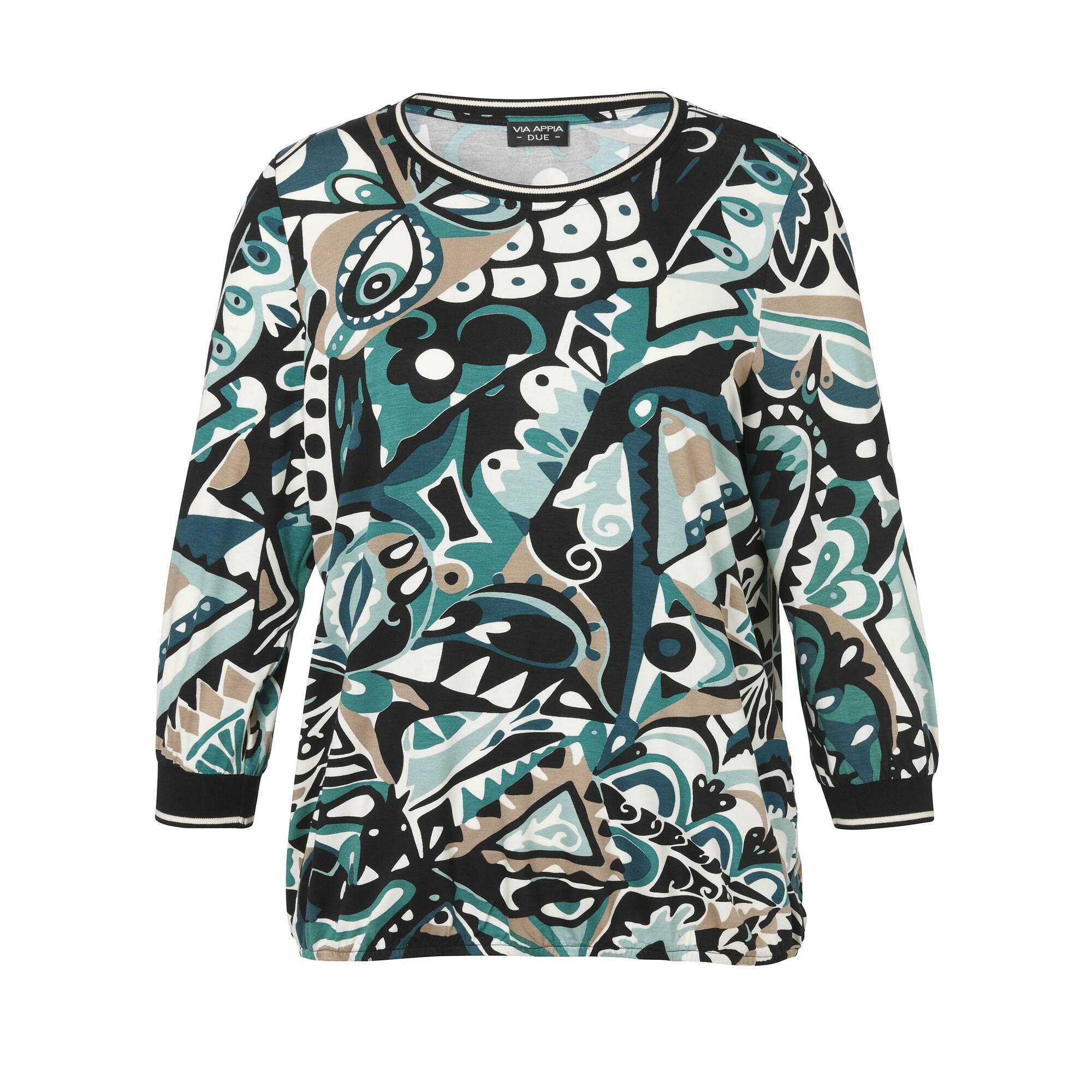 Bild von Modisches 3/4-Arm-Shirt mit grafischem Muster
