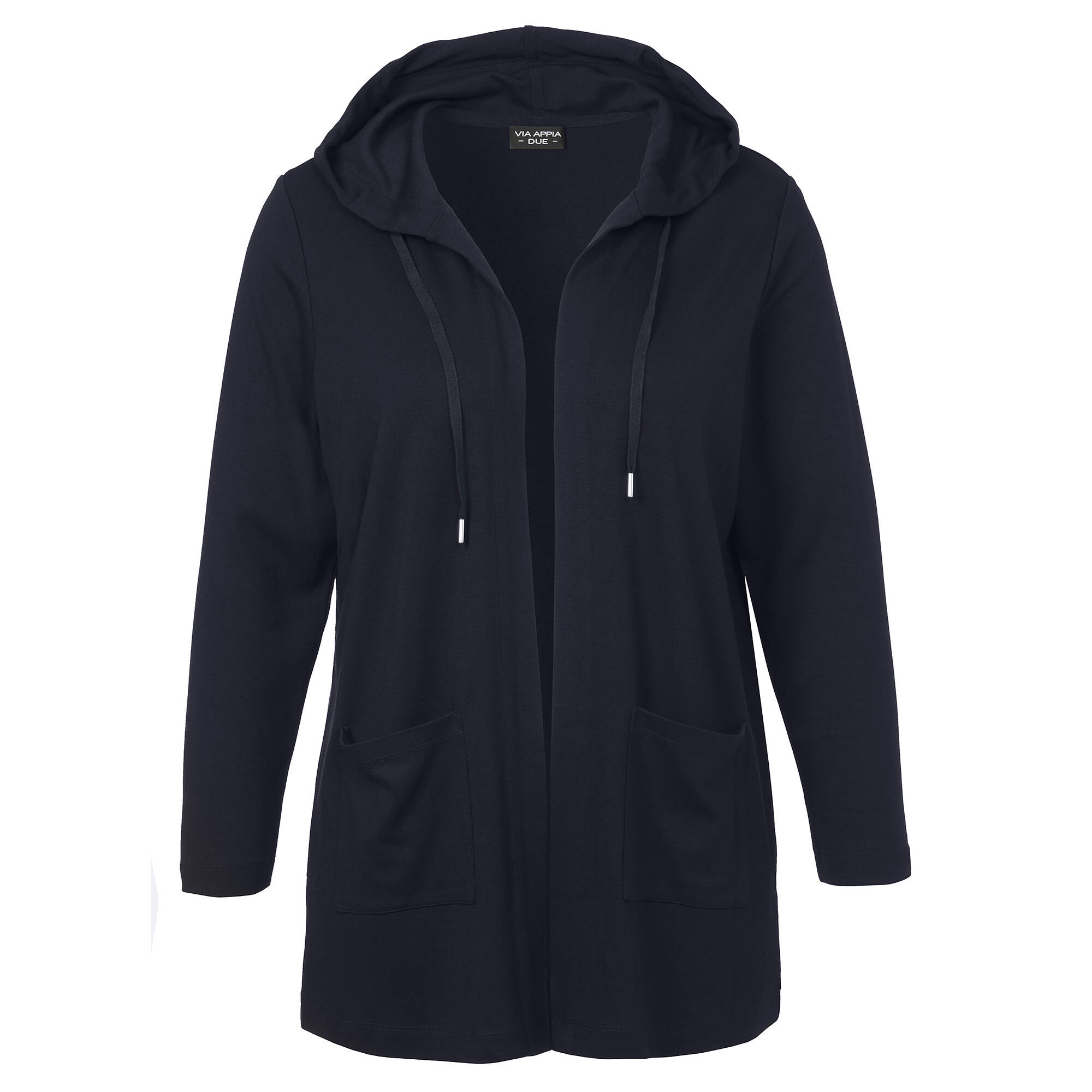 Bild von Moderne Strickfleecejacke in unifarbenem Stil