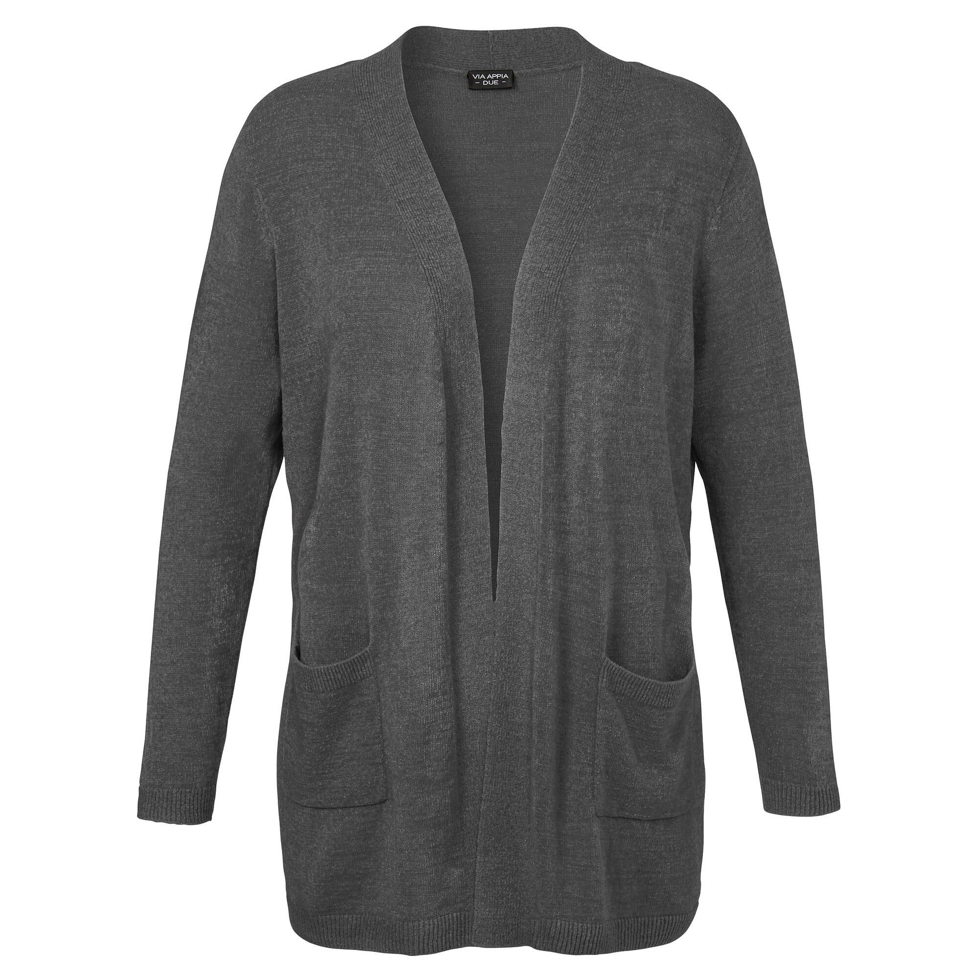 Bild von Modische Strickfleecejacke in unifarbenem Stil