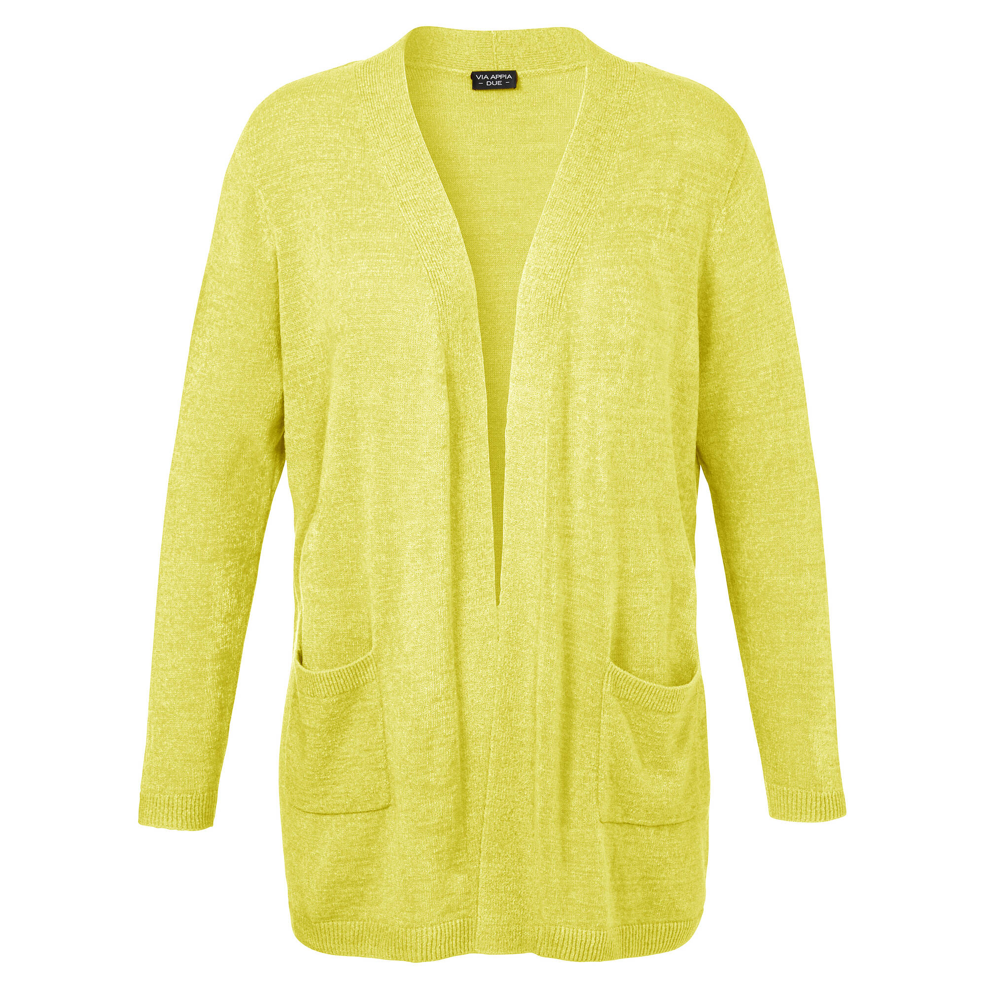 Bild von Modische Strickfleecejacke in unifarbenem Stil