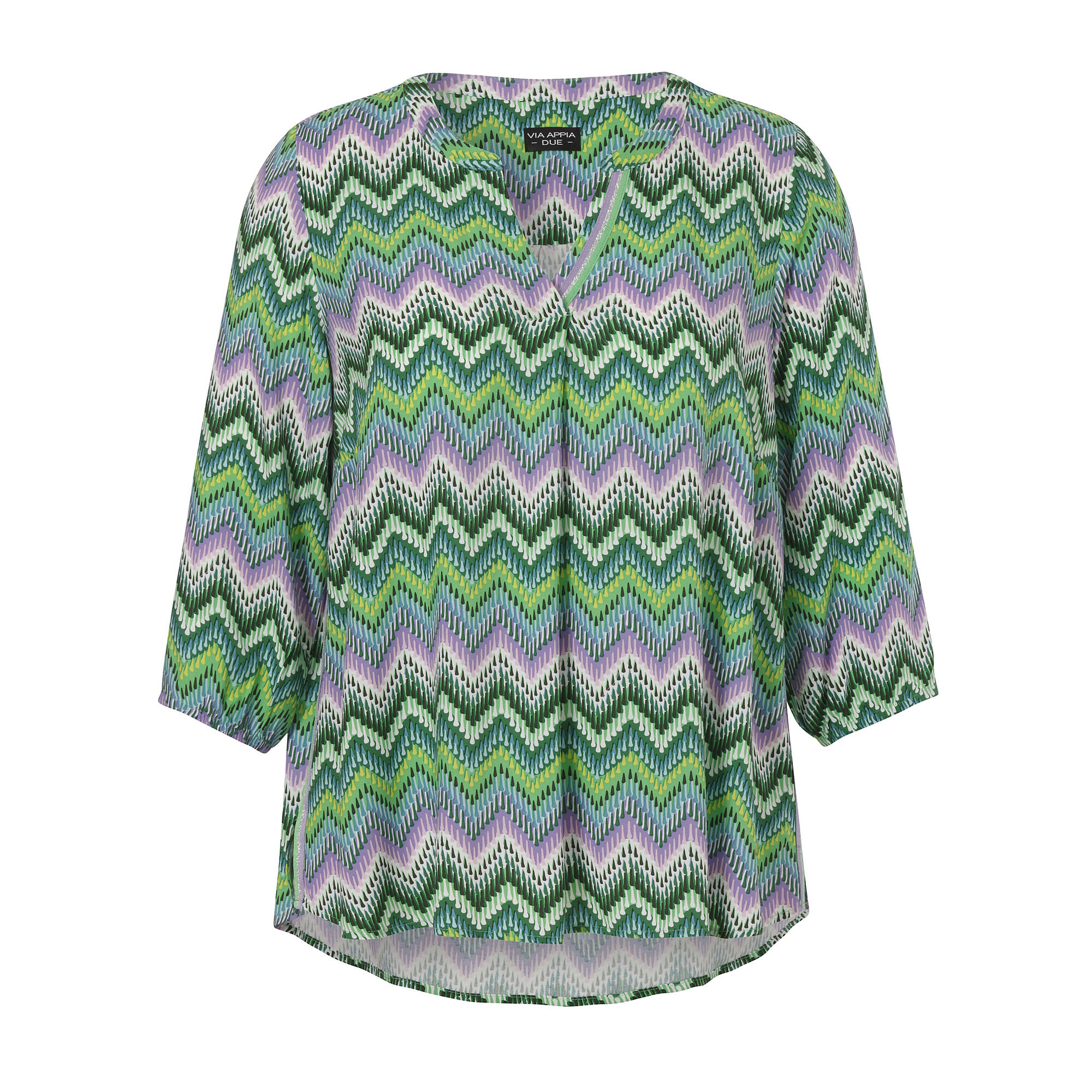 Bild von Italian Style Bluse mit farbenfrohem Zickzack-Muster