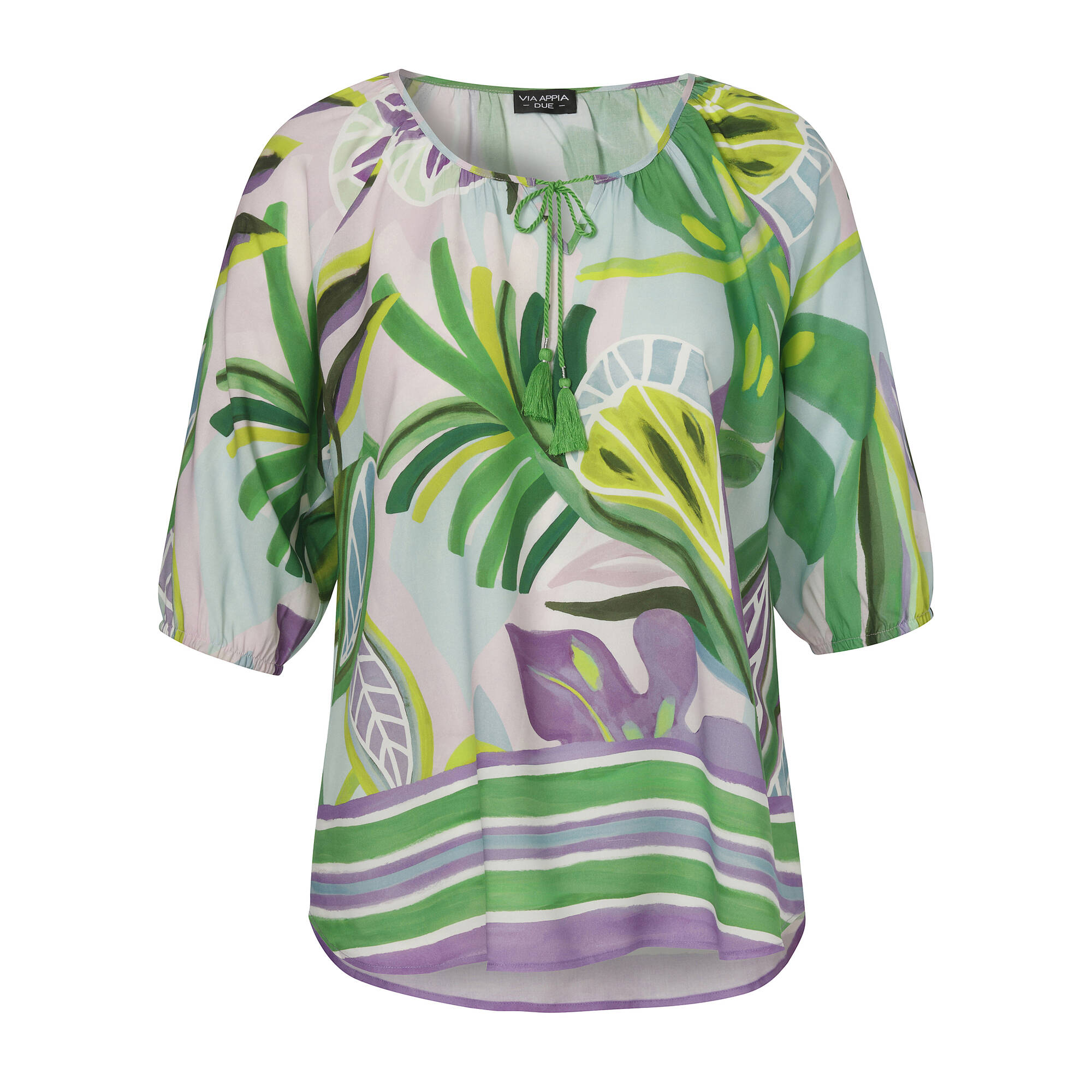 Bild von Sommerliche Schlupf-Bluse mit floralem Print