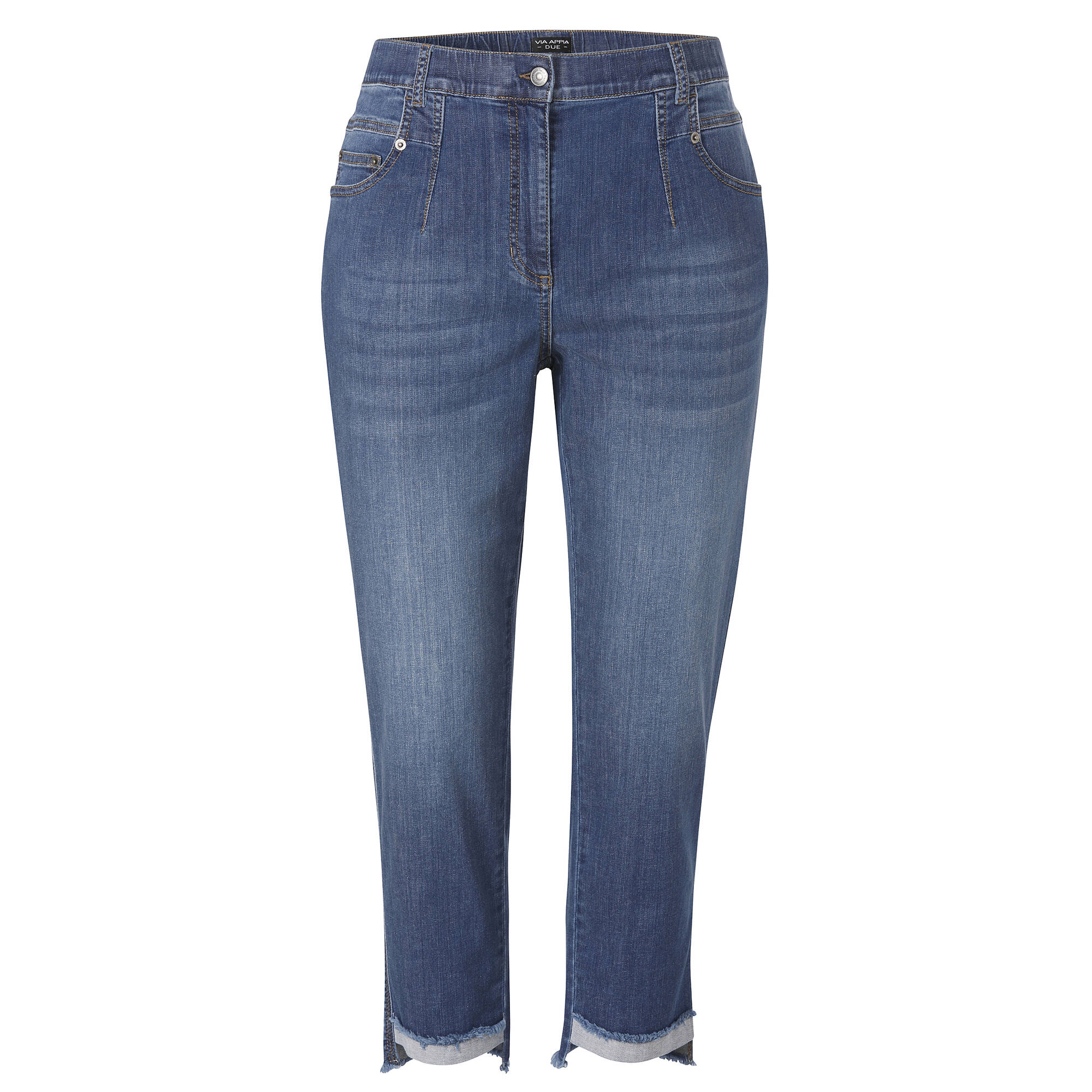 Bild von 7/8 Denim Jeans mit Power-Stretch in Mittelblau