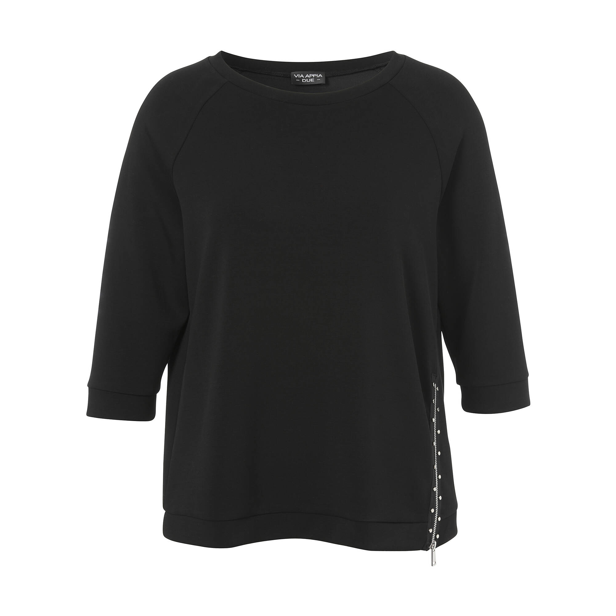 Bild von Softes 3/4-Arm Sweatshirt mit Zier-Reißverschluss
