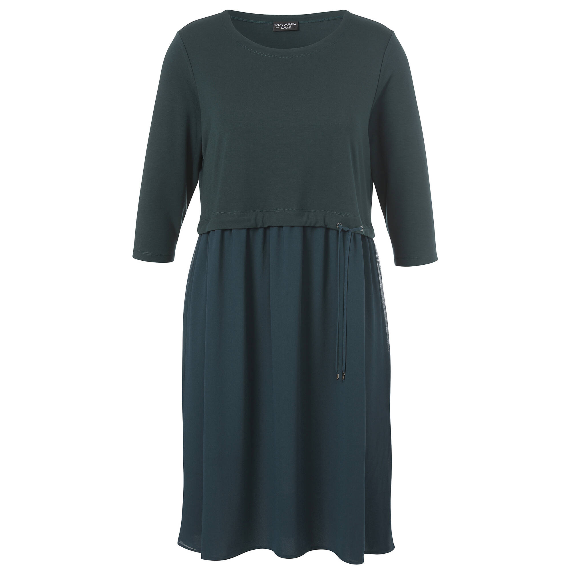 Bild von 3/4-Arm Interlock-Kleid mit zweilagigem Chiffon Rock