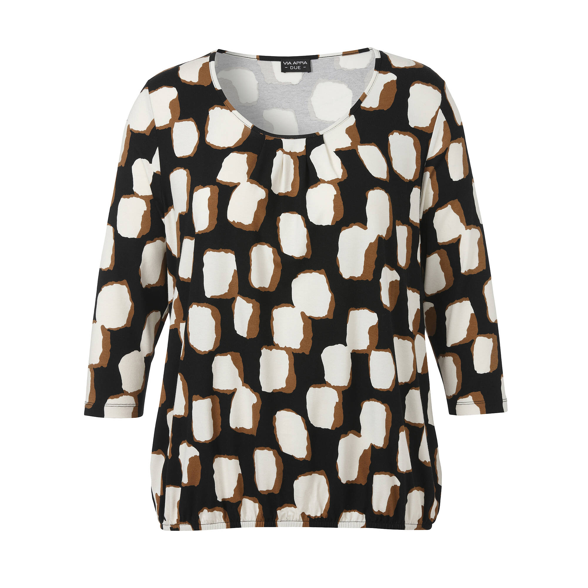 Bild von VIA APPIA DUE 3/4-Arm-Shirt mit Gummizug-Saum