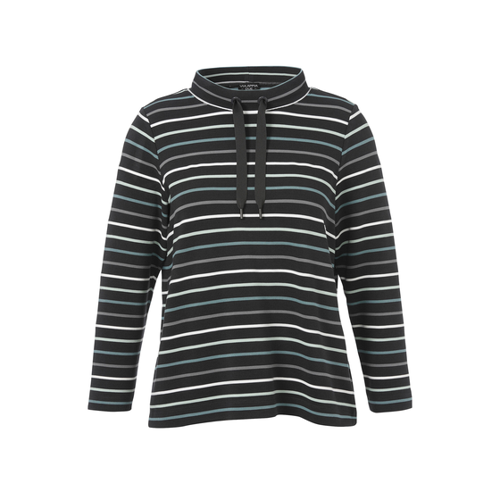 Bild von Geringeltes Sweatshirt mit Stehkragen