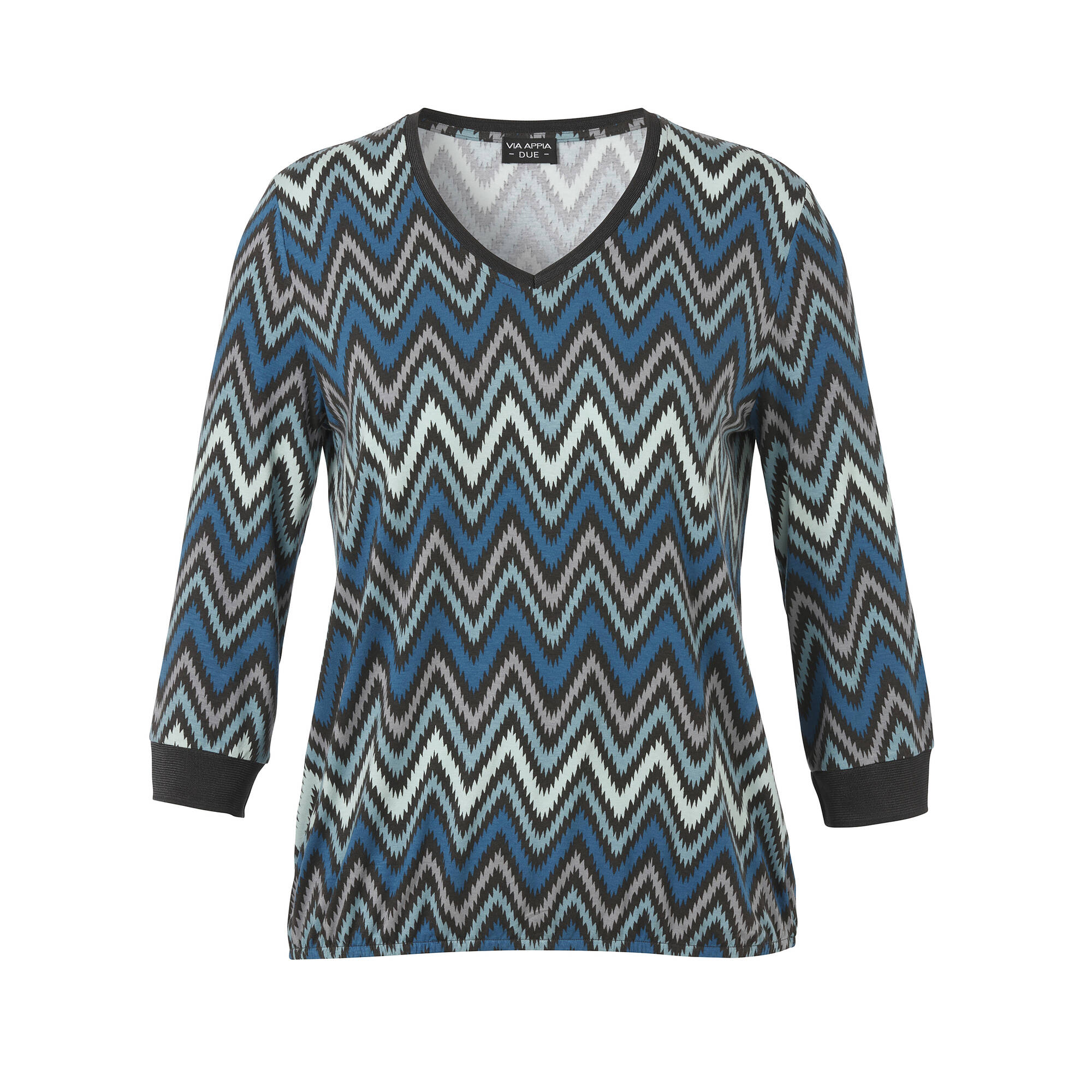 Bild von 3/4-Arm Print Shirt mit Gummizug-Saum