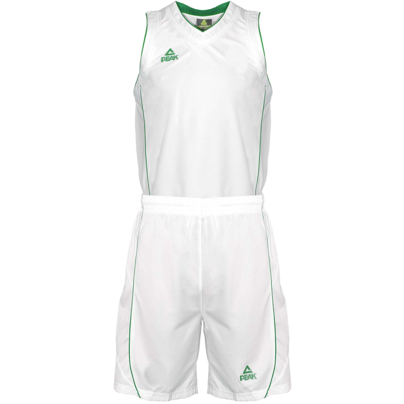 Bild von PEAK Team Basketballtrikot-Set Herren 20087 - weiss/grün 3XS