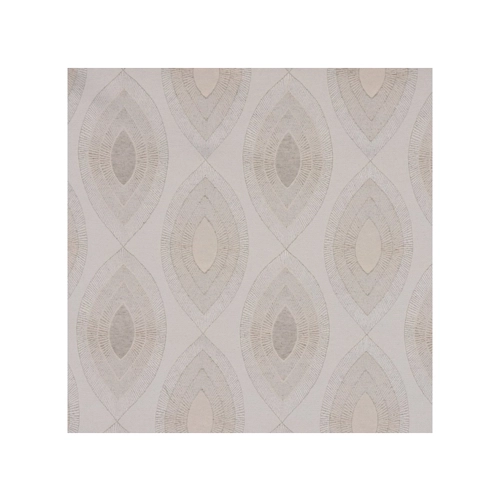 Bild von SCHÖNER LEBEN. Stoff Dekostoff Wendestoff Leinen Blätter geometrisch ecru weiß