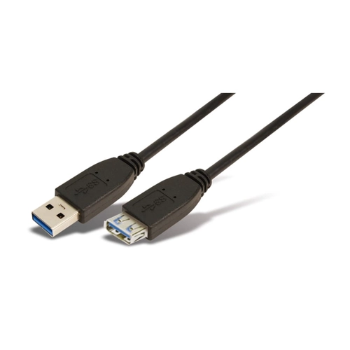 Bild von LogiLink USB Cable, USB 3.0, AM to AF, black, 1,0m CU0041