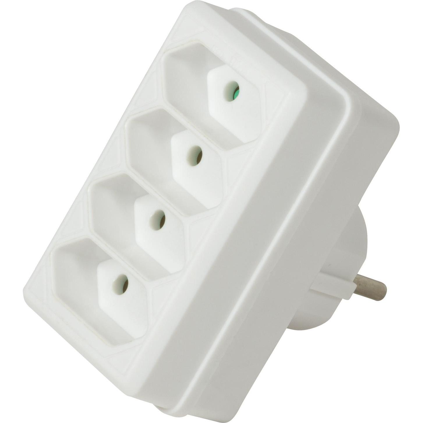Bild von LogiLink, Mehrfachstecker + Abzweigstecker, Steckdosenadapter (CEE 7/16, 4 x)
